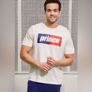 PRINCE Pickleball Ivory T-Shirt RWB Sporty Athletic Wear NWT, Men’s M